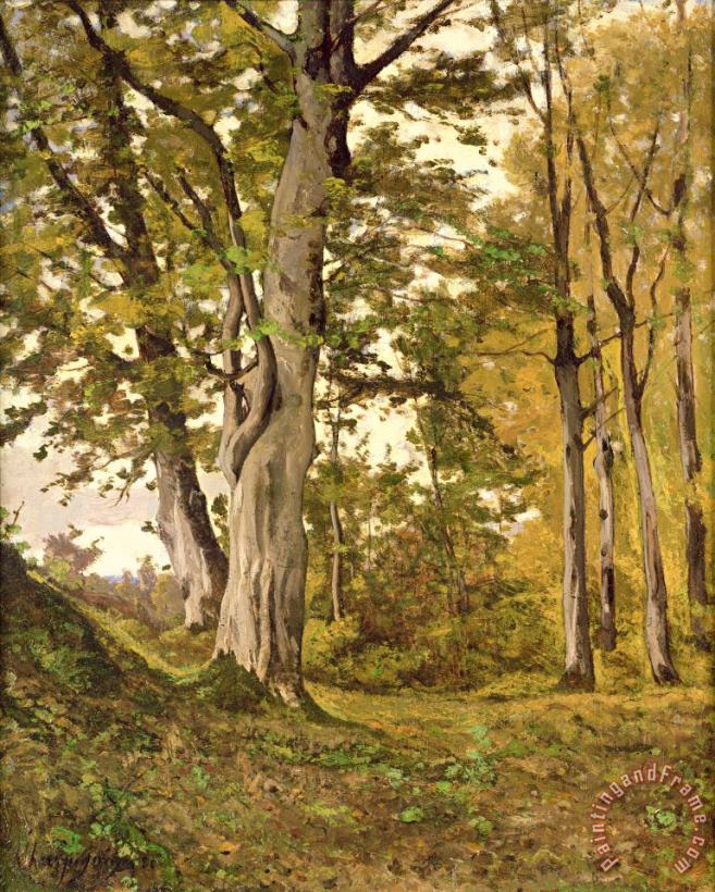 Forest at Fontainebleau painting - Henri-Joseph Harpignies Forest at Fontainebleau Art Print