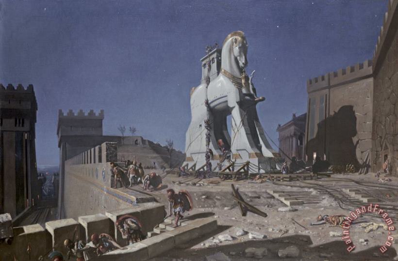 Henri-Paul Motte The Trojan Horse Art Print