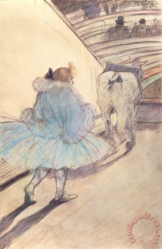 At The Circus Entering The Ring painting - Henri de Toulouse-Lautrec At The Circus Entering The Ring Art Print