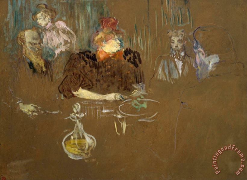 Henri de Toulouse-Lautrec At The Table of Monsieur And Madame Natanson Art Print