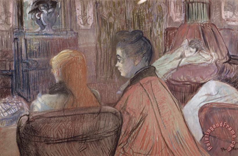 Henri de Toulouse-Lautrec In The Salon Art Print