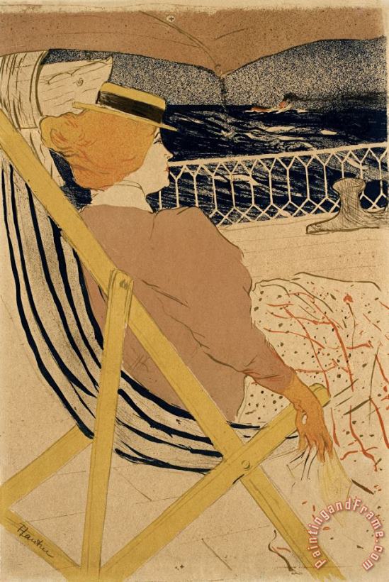 Henri de Toulouse-Lautrec La Passagere Du 54, Promenade En Yacht Art Print