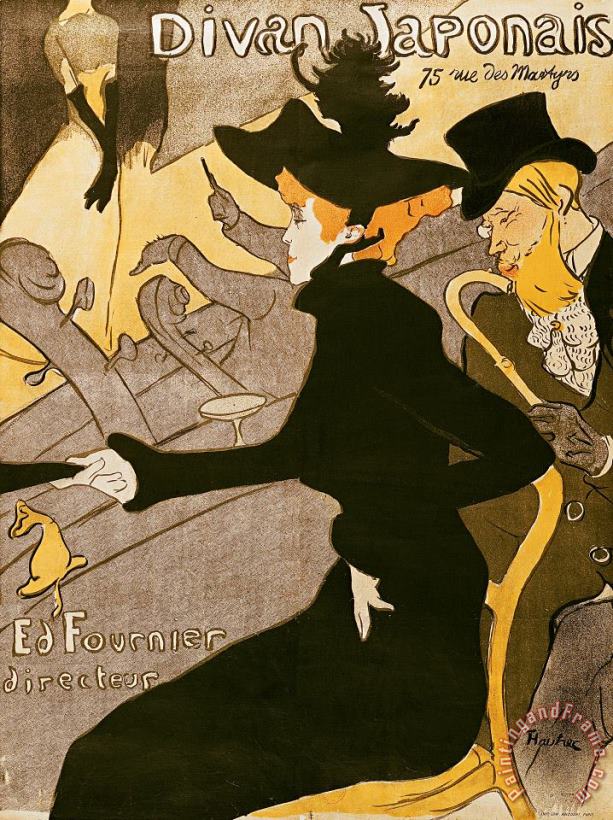 Henri de Toulouse-Lautrec Poster advertising Le Divan Japonais Art Print