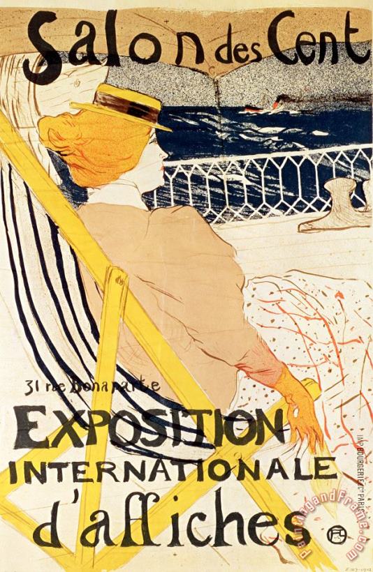 Poster advertising the Exposition Internationale dAffiches Paris painting - Henri de Toulouse-Lautrec Poster advertising the Exposition Internationale dAffiches Paris Art Print