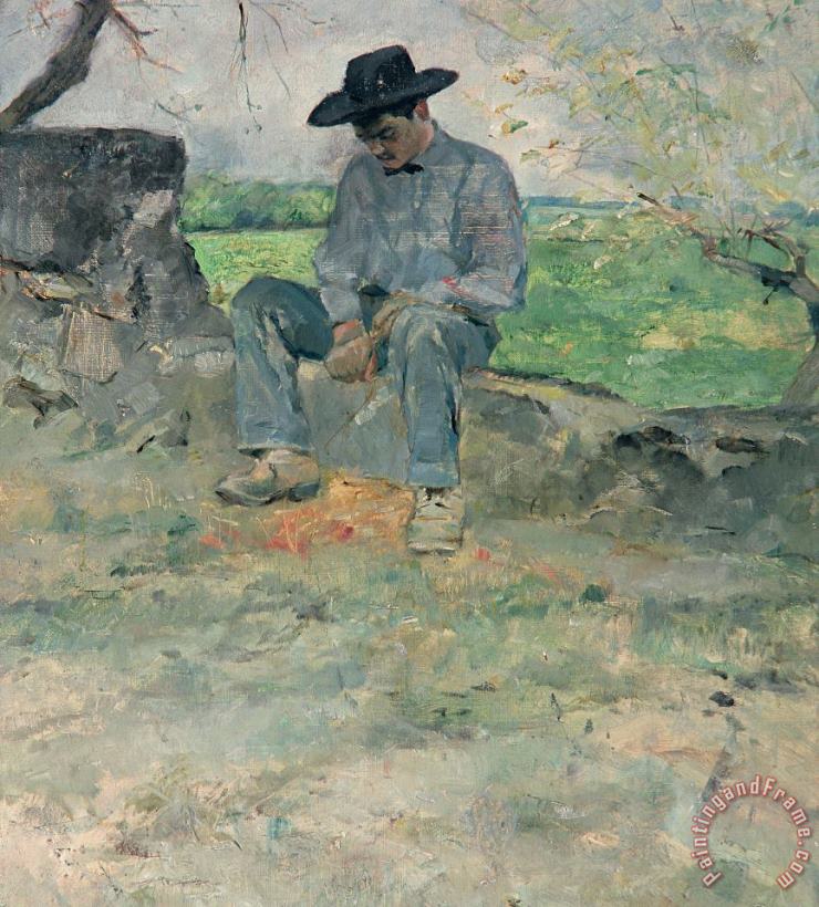 Young Routy At Celeyran painting - Henri de Toulouse-Lautrec Young Routy At Celeyran Art Print