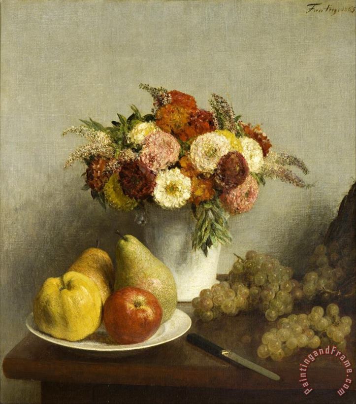 Henri Fantin Latour Flowers And Fruit 2 Art Painting