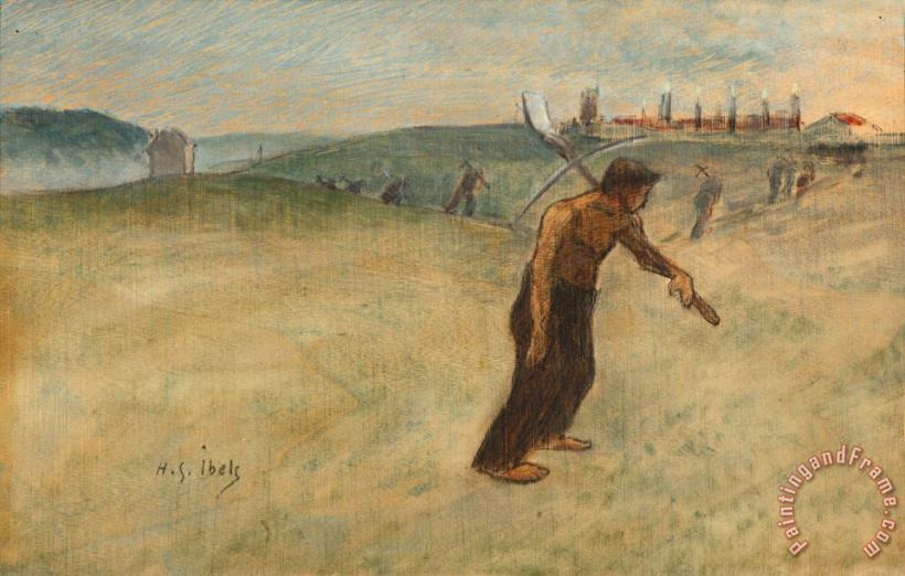 Henri Gabriel Ibels Miners Heading for Work Art Painting