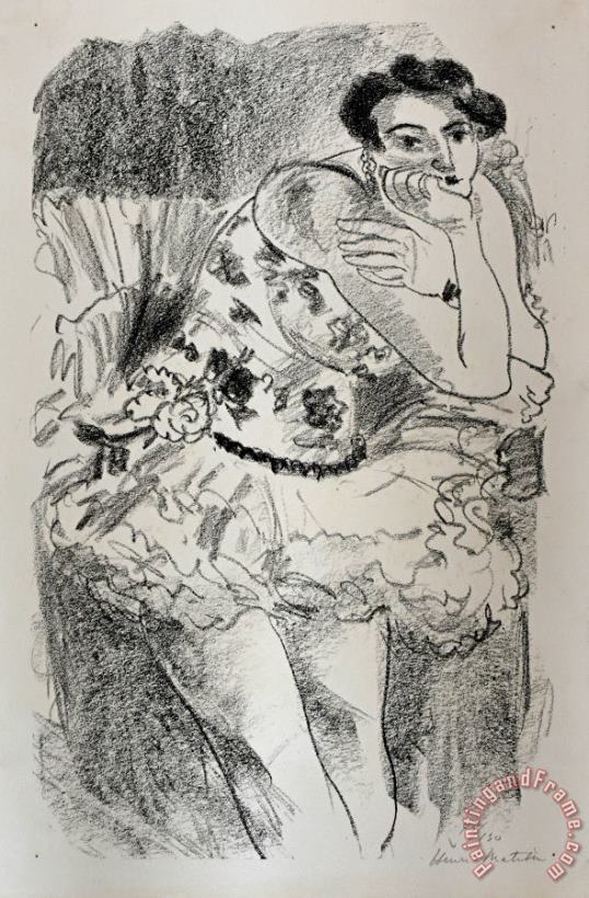 Henri Matisse Dancer in Half Leg Pose with Hand to Chin, From Ten Dancers, 1925 Art Print