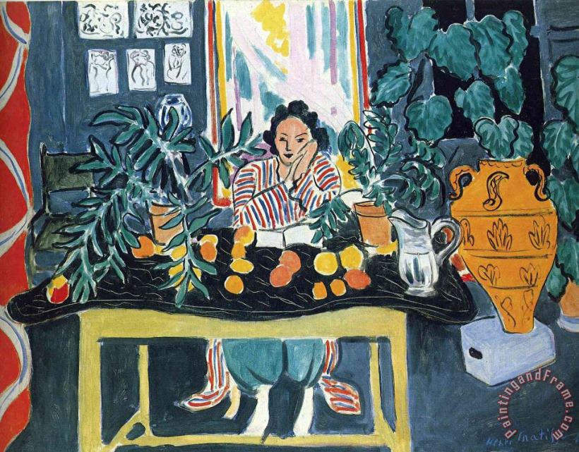 Interior with Etruscan Vase 1940 painting - Henri Matisse Interior with Etruscan Vase 1940 Art Print
