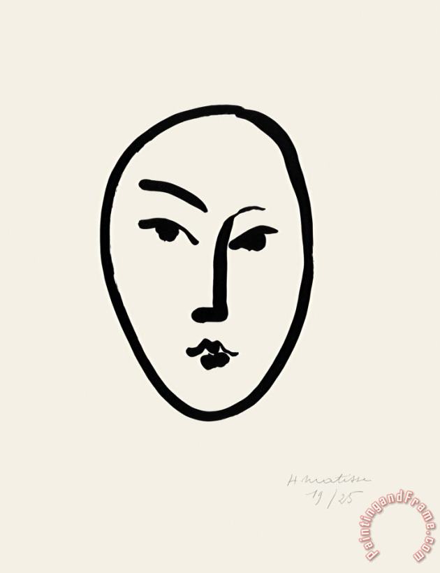 Large Mask (grande Masque) painting - Henri Matisse Large Mask (grande Masque) Art Print