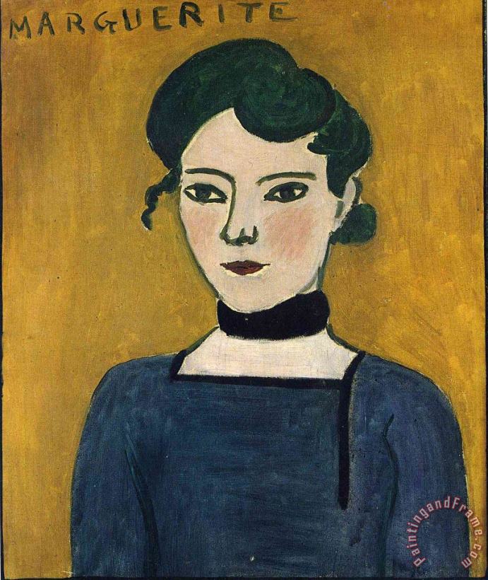 Marguerite 1907 painting - Henri Matisse Marguerite 1907 Art Print