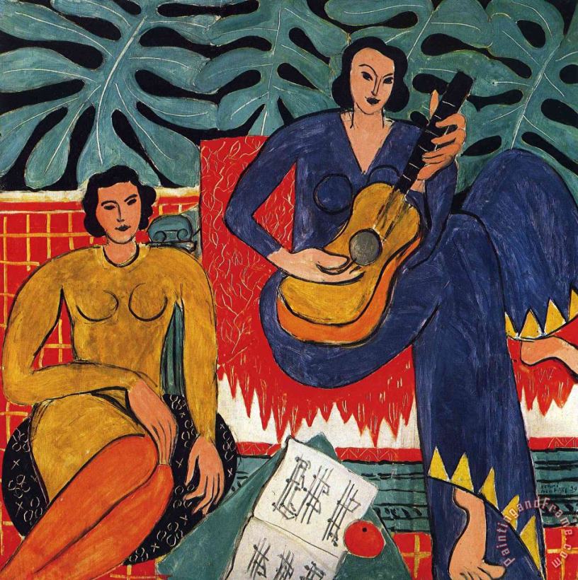 Music 1939 painting - Henri Matisse Music 1939 Art Print