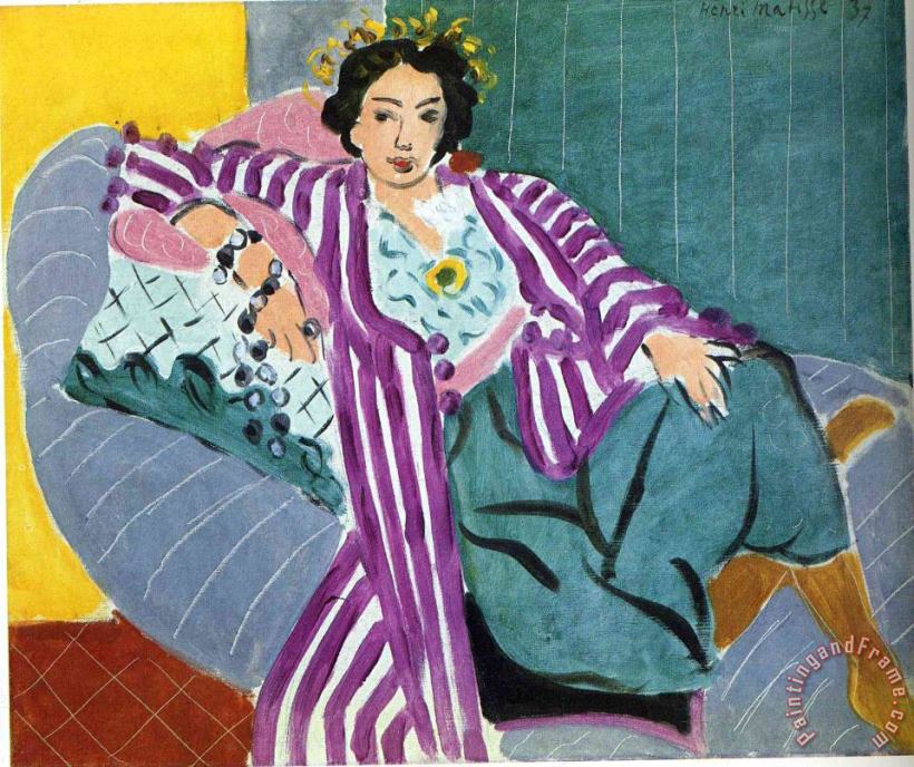 Henri Matisse Small Odalisque in Purple Robe 1937 Art Print