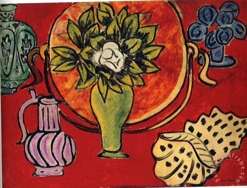 Still Life with a Magnolia 1941 painting - Henri Matisse Still Life with a Magnolia 1941 Art Print