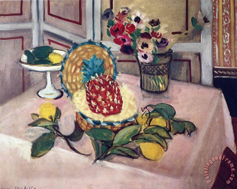 Still Life with Pineapples 1 painting - Henri Matisse Still Life with Pineapples 1 Art Print