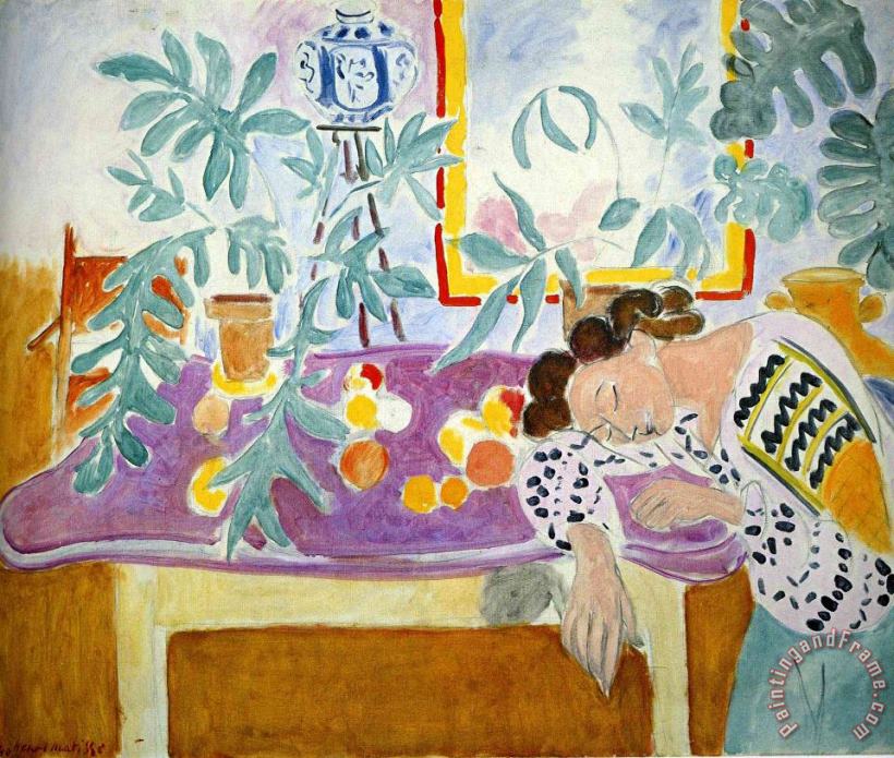 Still Life with Sleeper 1940 painting - Henri Matisse Still Life with Sleeper 1940 Art Print