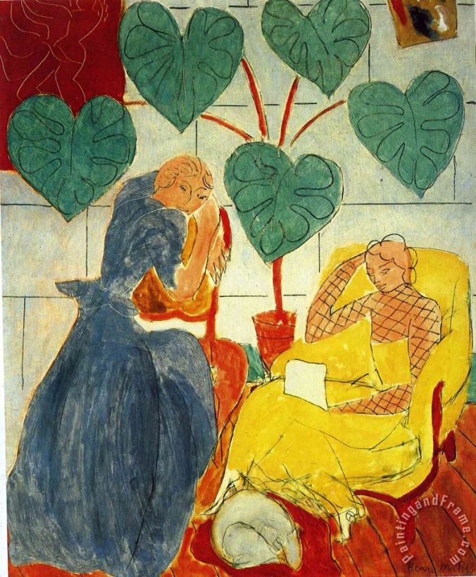Two Women 1939 painting - Henri Matisse Two Women 1939 Art Print