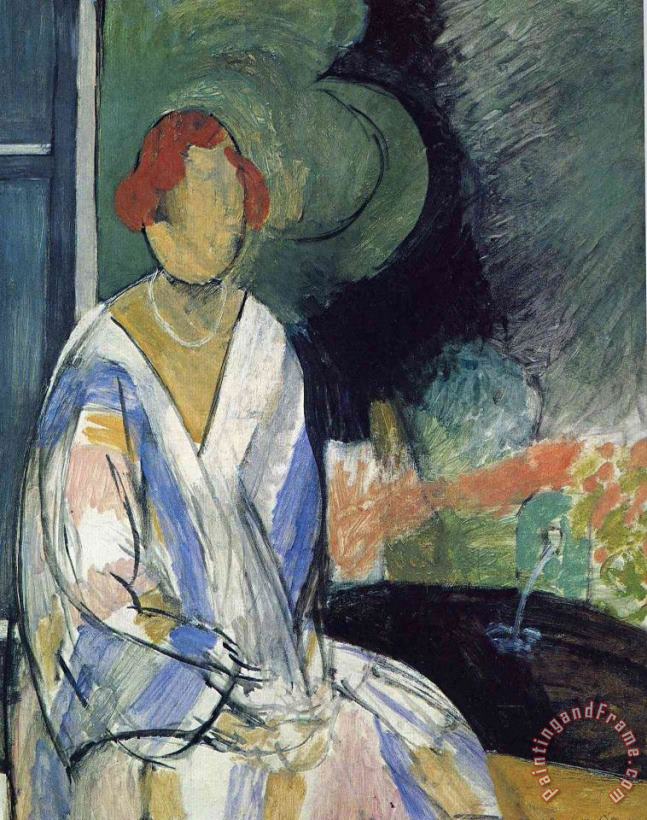 Woman at The Fountain 1917 painting - Henri Matisse Woman at The Fountain 1917 Art Print