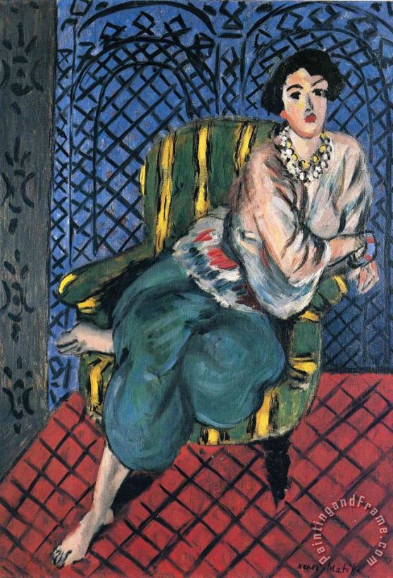 Henri Matisse Woman Sitting in a Chair Art Painting