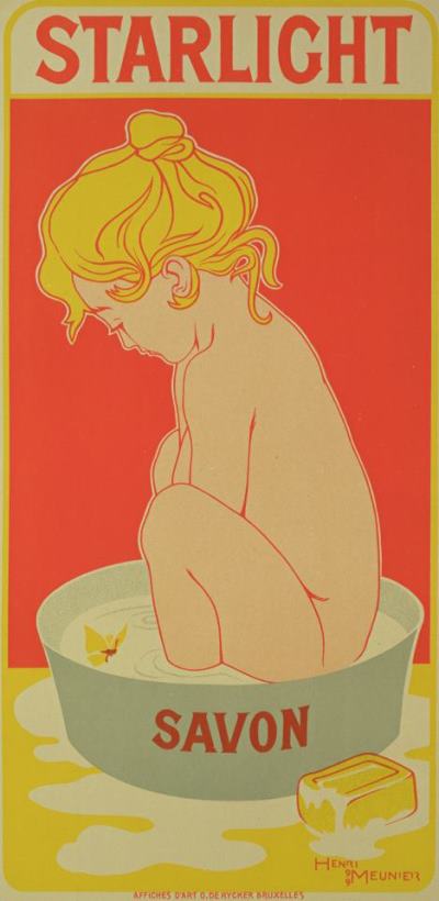 Henri Meunier Reproduction Of A Poster Advertising Starlight Soap Art Painting