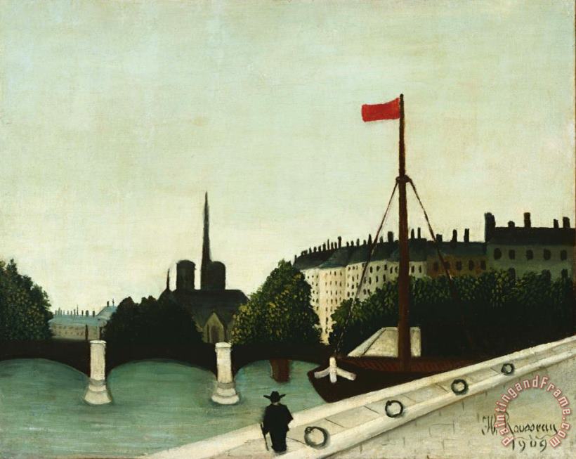 Notre Dame painting - Henri Rousseau Notre Dame Art Print
