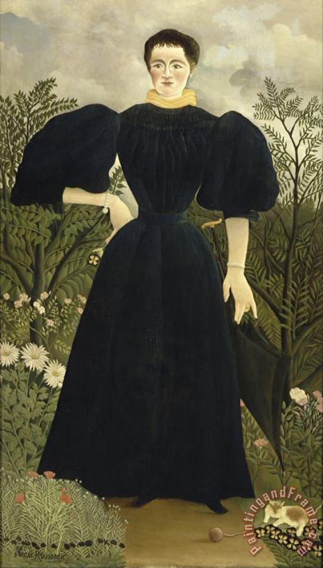 Henri Rousseau Portrait of Madame M; Art Print