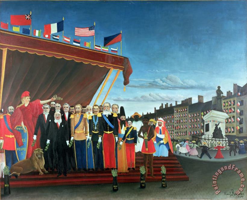 Henri Rousseau Representatives of the Forces greeting the Republic as a Sign of Peace Art Painting