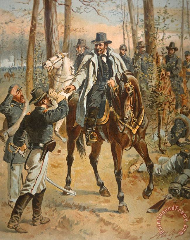 Henry Alexander Ogden General Grant in the Wilderness Campaign 5th May 1864 Art Painting Henry Alexander Ogden General Grant in the Wilderness Campaign 5th May 1864 Art Painting