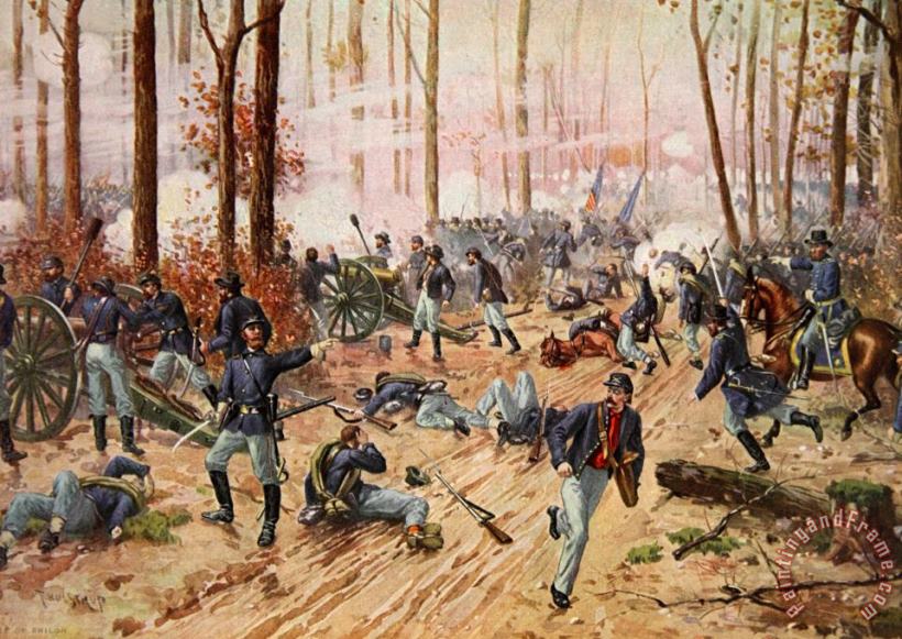 Henry Alexander Ogden The Battle of Shiloh Art Painting