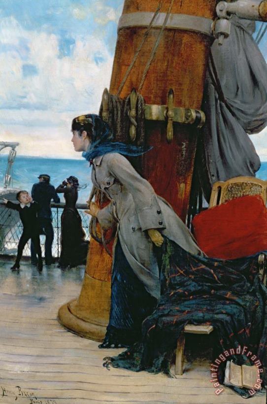 Cross Atlantic Voyage painting - Henry Bacon Cross Atlantic Voyage Art Print