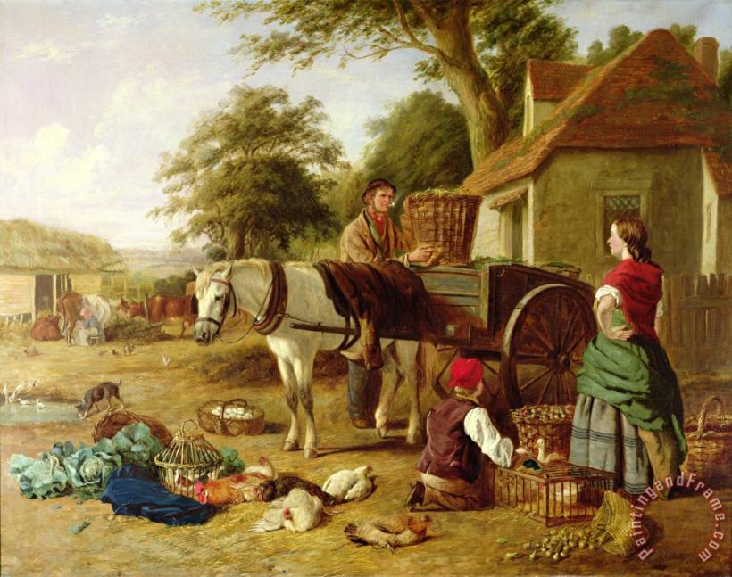 Henry Charles Bryant The Market Cart Art Painting