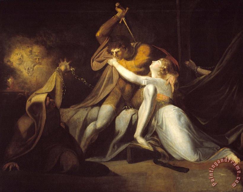 Henry Fuseli Percival Delivering Belisane From The Enchantment of Urma Art Print