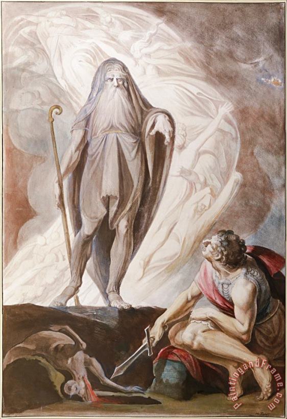 Teiresias Foretells The Future to Odysseus, 1780 1785 painting - Henry Fuseli Teiresias Foretells The Future to Odysseus, 1780 1785 Art Print