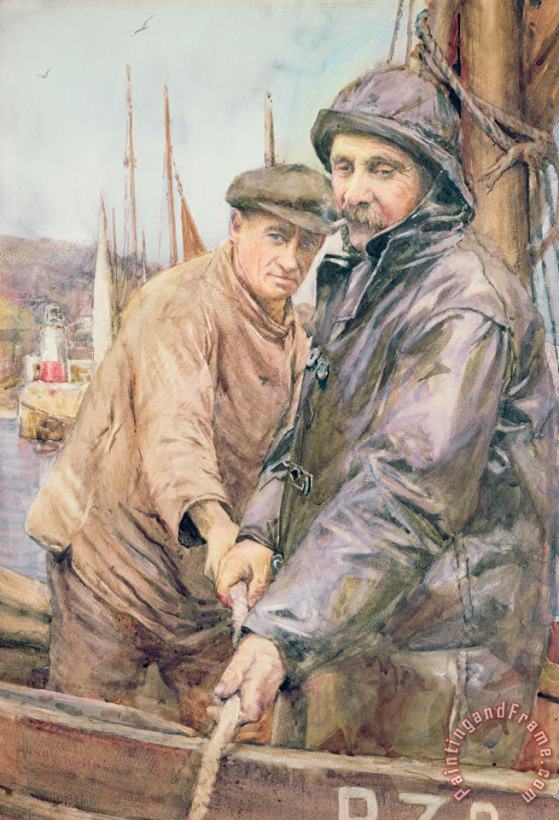 Hauling In The Net painting - Henry Meynell Rheam Hauling In The Net Art Print