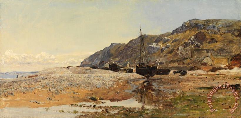 Coastal Scene painting - Henry Moore Coastal Scene Art Print