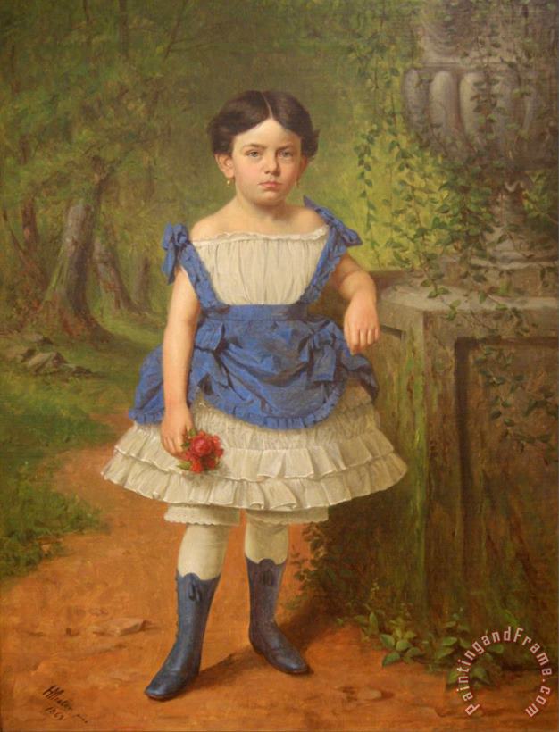 Henry Mosler Elizabeth Moerlein Portrait, 1869 Art Print