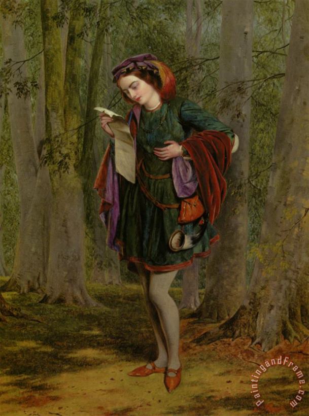 Henry Nelson O'neil Rosalind, As You Like It Art Painting