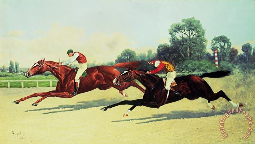 The Winning Post In Sight painting - Henry Stull The Winning Post In Sight Art Print