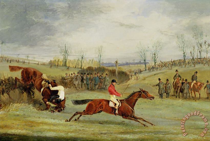 Henry Thomas Alken A Steeplechase - Another Hedge Art Painting