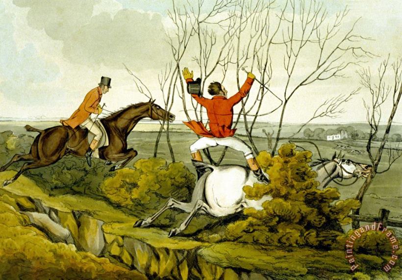 Plunging Through The Hedge From Qualified Horses And Unqualified Riders painting - Henry Thomas Alken Plunging Through The Hedge From Qualified Horses And Unqualified Riders Art Print