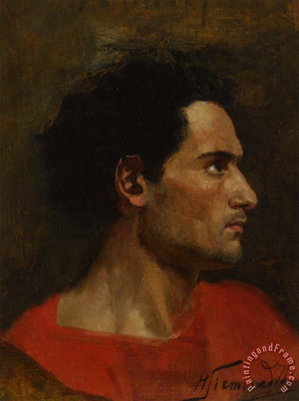 Henryk Hector Siemiradzki Man in Profile Art Painting
