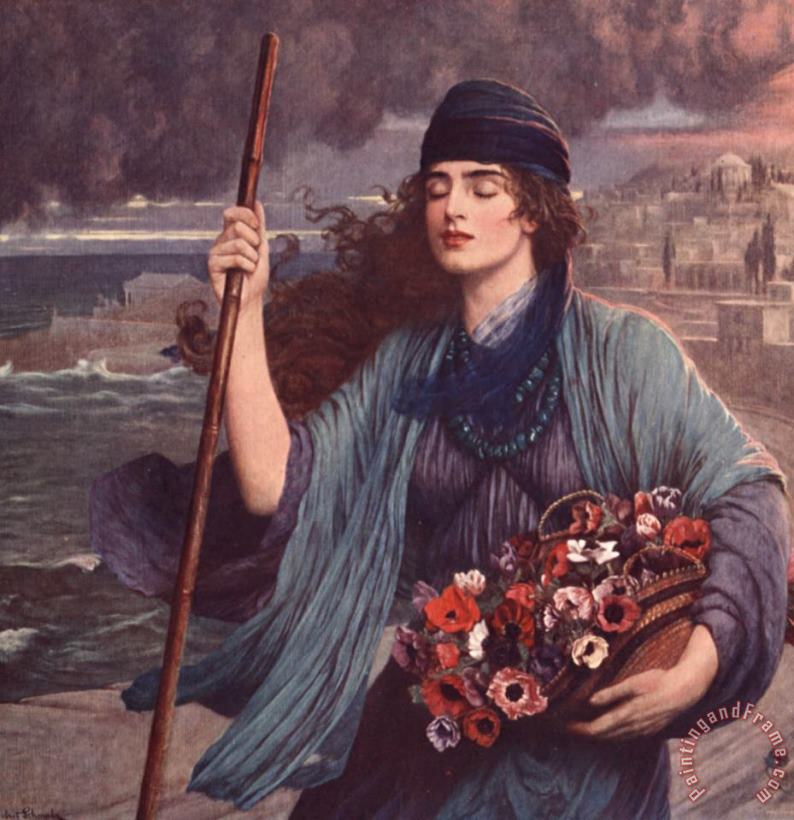 Herbert Gustave Schmalz Nydia Blind Girl of Pompeii Art Print