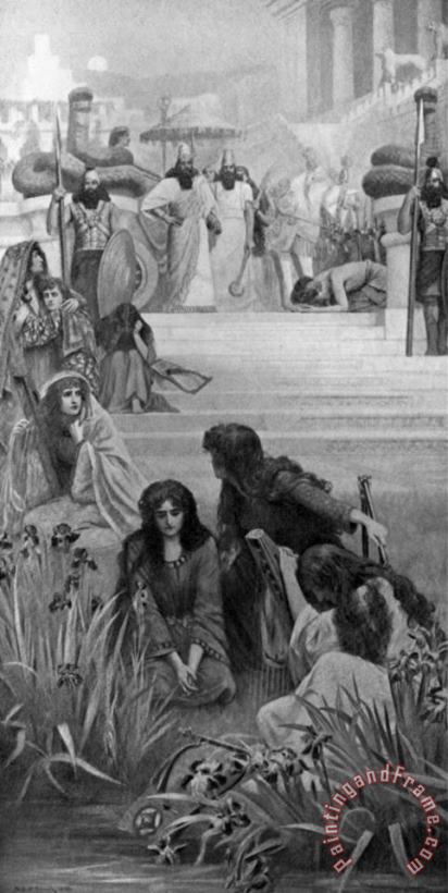 Herbert Gustave Schmalz The Daughters of Judah in Babylon Art Painting