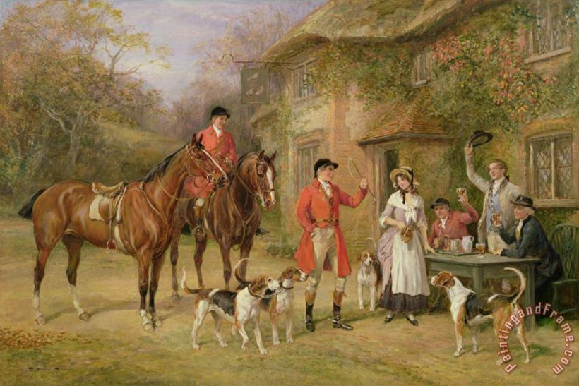 A Meeting at the Three Pigeons painting - Heywood Hardy A Meeting at the Three Pigeons Art Print