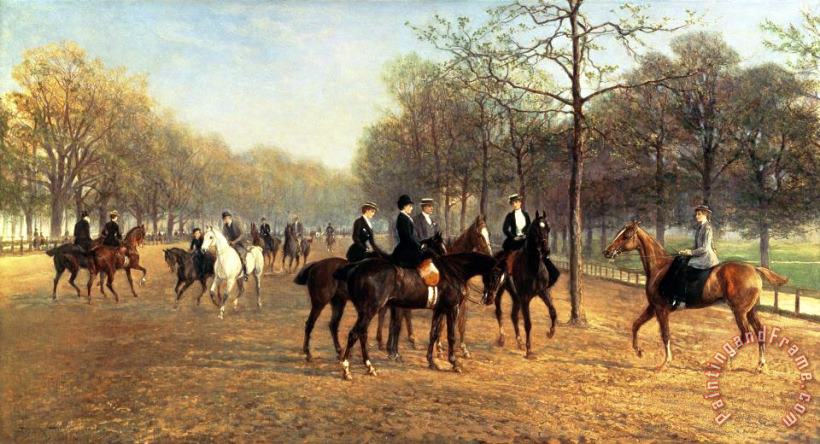 The Morning Ride Rotten Row Hyde Park painting - Heywood Hardy The Morning Ride Rotten Row Hyde Park Art Print