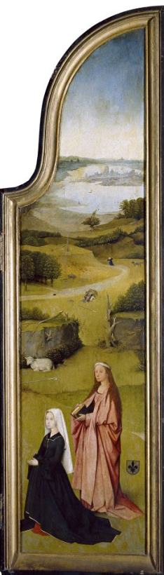 Hieronymus Bosch St. Agnes with The Donor Right Wing of Adoration of The Magi Art Print