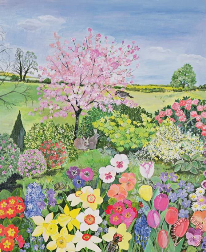 Spring From The Four Seasons painting - Hilary Jones Spring From The Four Seasons Art Print