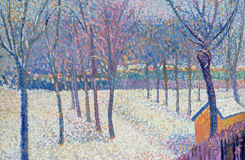 The Orchard Under The Snow painting - Hippolyte Petitjean The Orchard Under The Snow Art Print