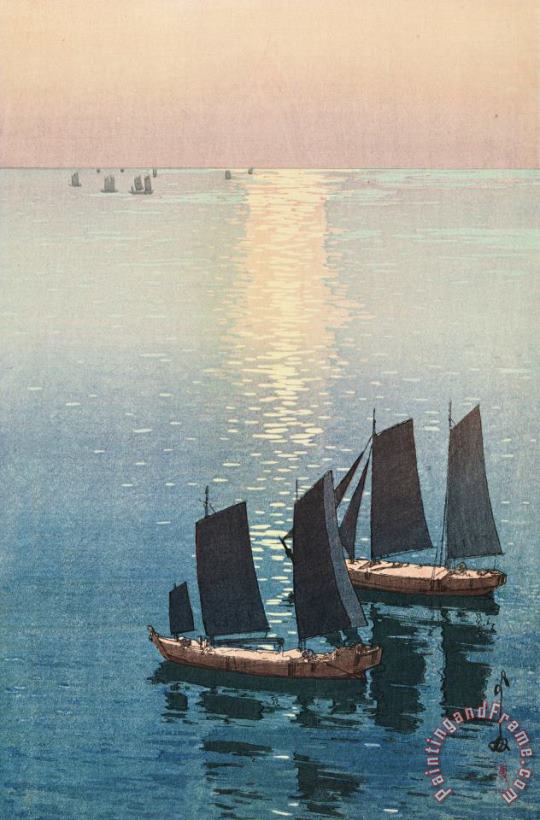 Glittering Sea (hikaru Umi), From The Inland Sea Series (seto Naikai Shu) painting - Hiroshi Yoshida Glittering Sea (hikaru Umi), From The Inland Sea Series (seto Naikai Shu) Art Print