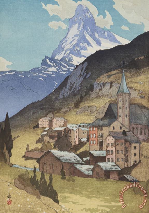 Hiroshi Yoshida The Matterhorn (matahorun Yama), From The European Series Art Print